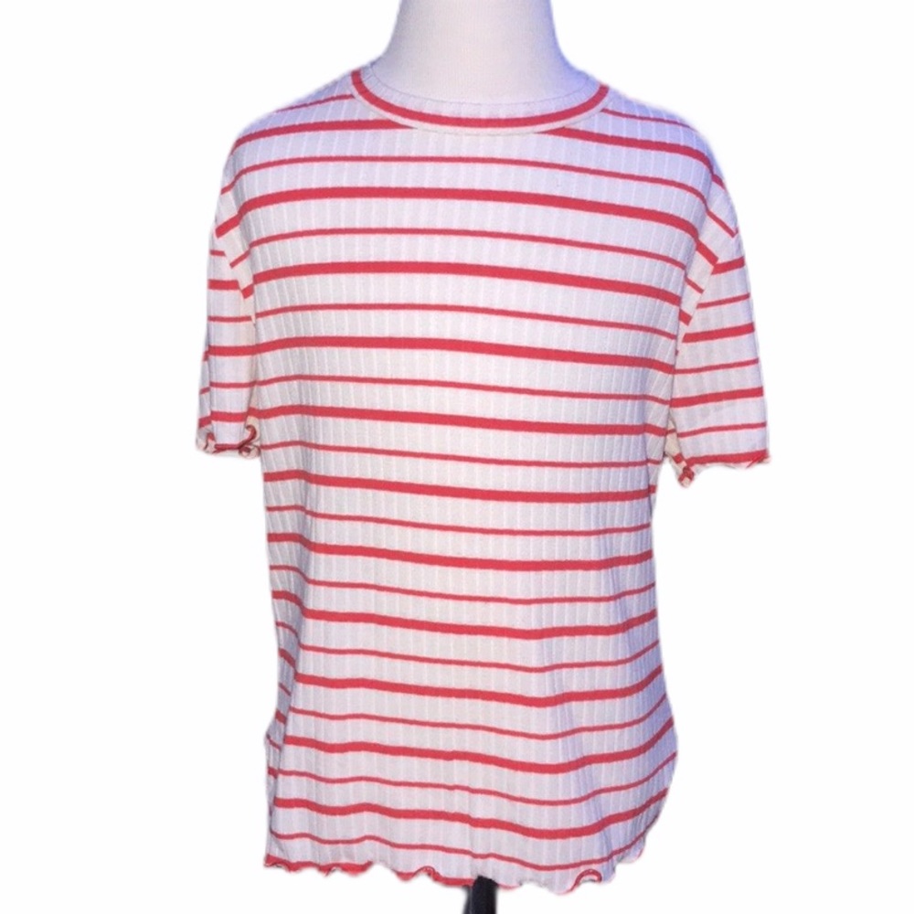 Red and White striped Charlotte Russe Top